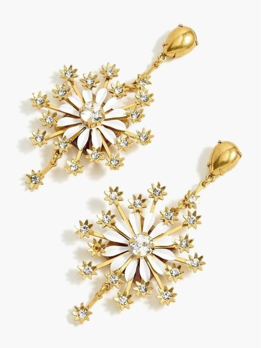 J.Crew Crystal and Blossom Earrings